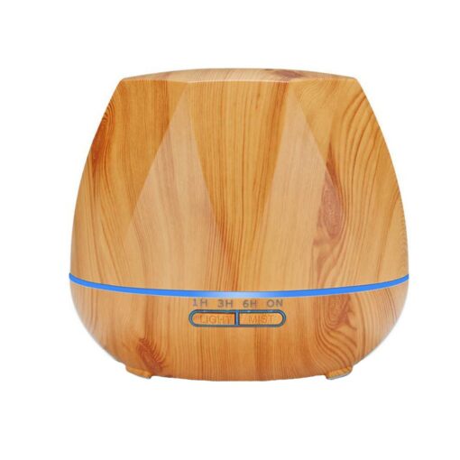 500ml Octagon Aromatherapy Oil Diffuser W/ IR Remote - Light Wood - Image 2