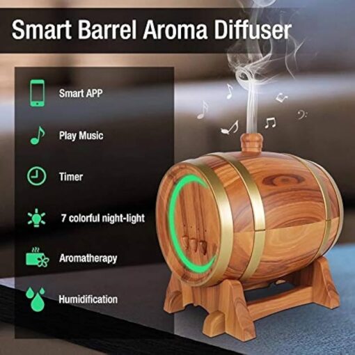 Bluetooth Barrel Aromatherapy Humidifier: Enhance Your Space with Smart Technology - Image 3