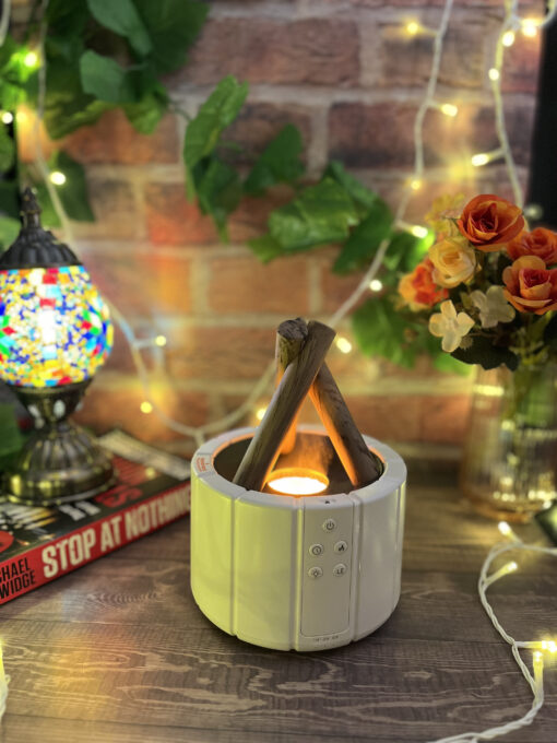 Bonfire Aroma Diffuser W/ Remote Elegant White Design - Image 8