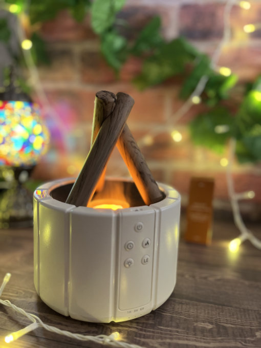 Bonfire Aroma Diffuser W/ Remote Elegant White Design - Image 2