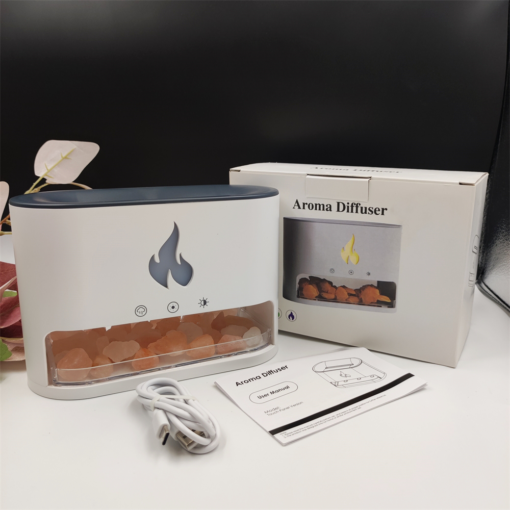 Flame Aroma Diffuser W/ Himalayan Salt Stones - Image 9