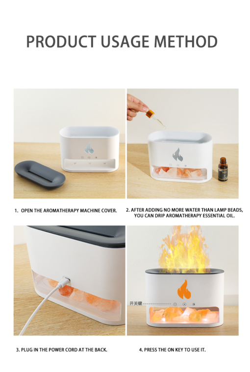 Flame Aroma Diffuser W/ Himalayan Salt Stones - Image 2