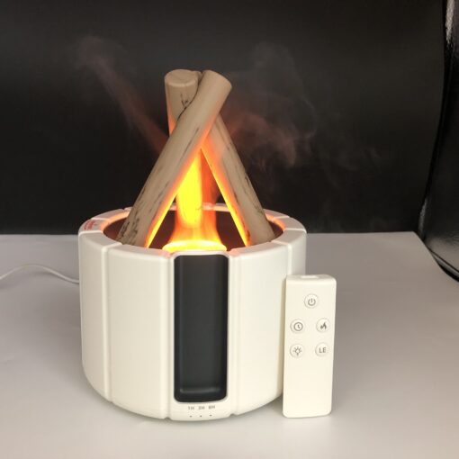 Bonfire Aroma Diffuser W/ Remote Elegant White Design - Image 3